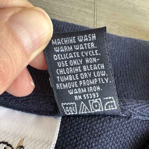 Disney Animal Kingdom Vintage Polo Shirt Mens Size SM Navy Blue Combed‎ Cotton - Picture 8 of 9